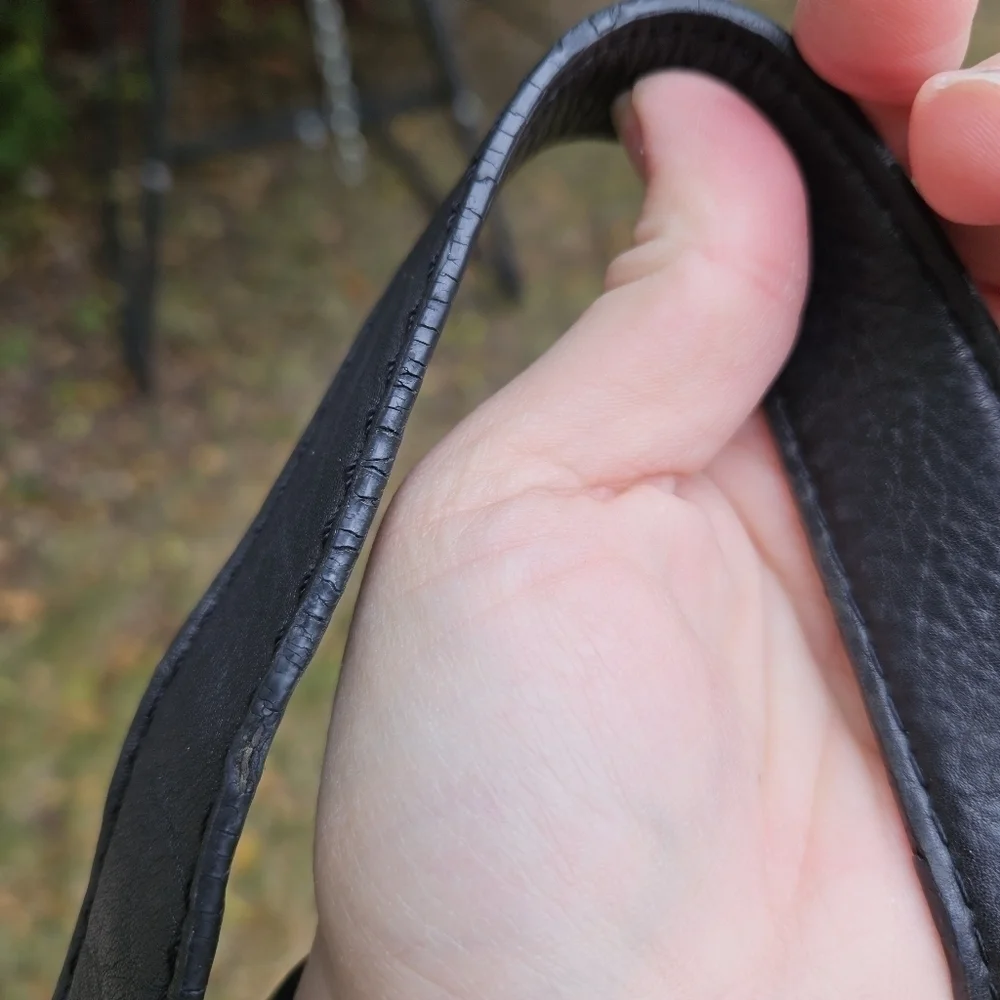 Michael Kors black leather hobo bag